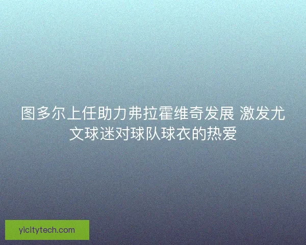图多尔上任助力弗拉霍维奇发展 激发尤文球迷对球队球衣的热爱